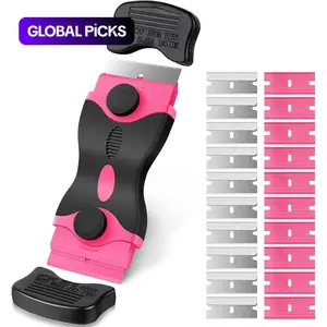 Multi-Purpose Razor Blade Scraper Tool Set with 20 Extra Blades, Double Edge for Paint, Decals, Adhesive & Label Removal, Ideal for Windows, Stoves & Glass Cleaning #GLOBAL PICKS