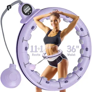 30/12 Knots, Magnetic Lock Weighted Hula Hoop for Adults Weight Loss, Infinity Hoop Plus Size, Children Adults Home Outdoors, Fitness Exercise, Abdominal Toner