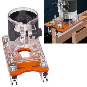 2-in-1 Router Base Plate Heavy Duty With Slotting Assistance, Precision Woodworking Edge Trimming Tool, Slotting Board Tool, Suitable For Woodworking, Cabinets, Wardrobes, Furniture,Milling Machine Accessories, Hardware, Cutting, Power Tools