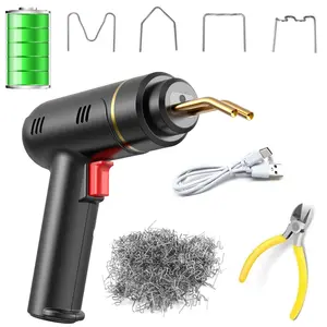 USB Rechargeable Wireless Plastic Welding Torch, Portable Hot Stapler, Car Bumper Repair Tool, Equipped with 1000pcs Staples and a Pair of Pliers