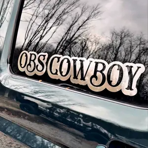 OBS Cowboy Decal, 20 Colors, Custom truck decal, bumper sticker, window Graphic, Car, Truck, SUV, Diesel, Blue Collar, Diy