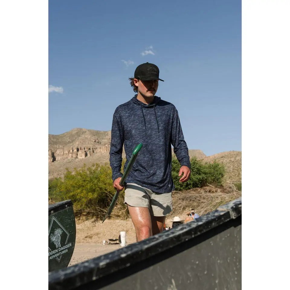 Burlebo Performance Hoodie - Marsh Camo - Navy