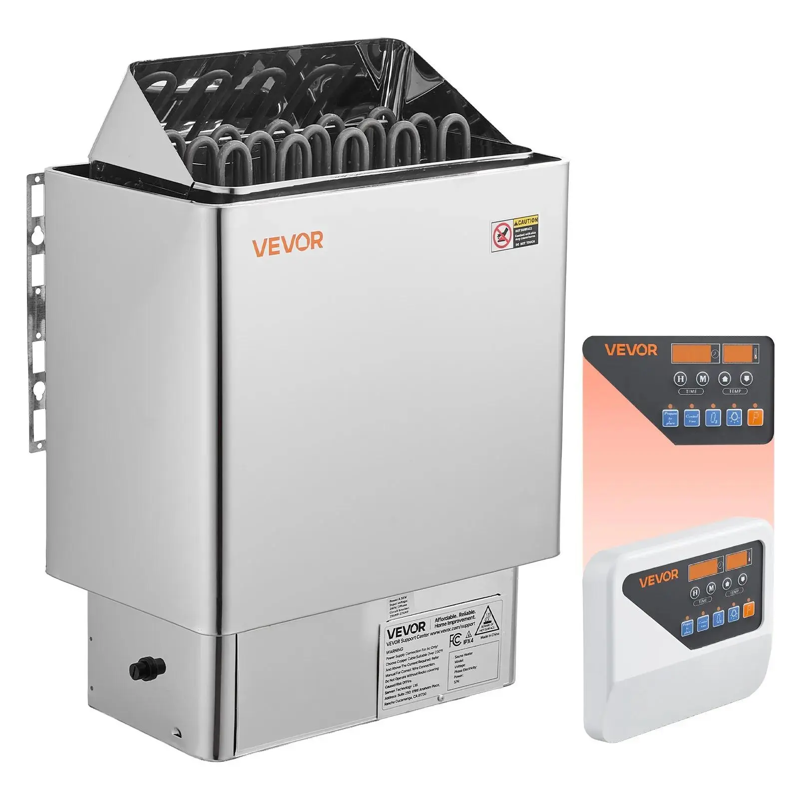 VEVOR Sauna Heater,  9KW 240V Electric Sauna Stove, Dry Steam Bath Saunas Stove with Pre-Drilled Bracket, Fit 317.8 to 459 CU.FT Saunas Rooms, Steam Bath Stoves for Home, Commercial, Leisure Venues#BackToSchool