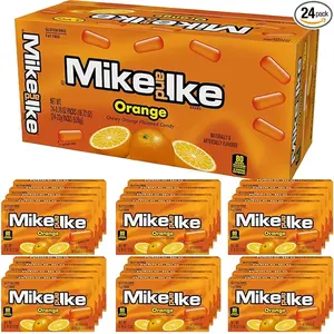Mike and Ike Orange Candy, 0.78 Ounce Box (Pack of 24),, Vending Machine Candy, Orange Candy Snack Sweet Fruit Flavored