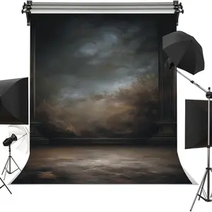 1PC,2D Flat Vintage Oil - Painting Style Photography Backdrop, Photography Studio Shooting Prop, Festival Event Decoration Cloth, Indoor Scene Layout Background Curtain, Art - Atmosphere - Creatin