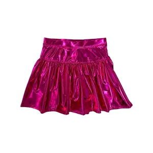 Hot Pink Metallic Skort