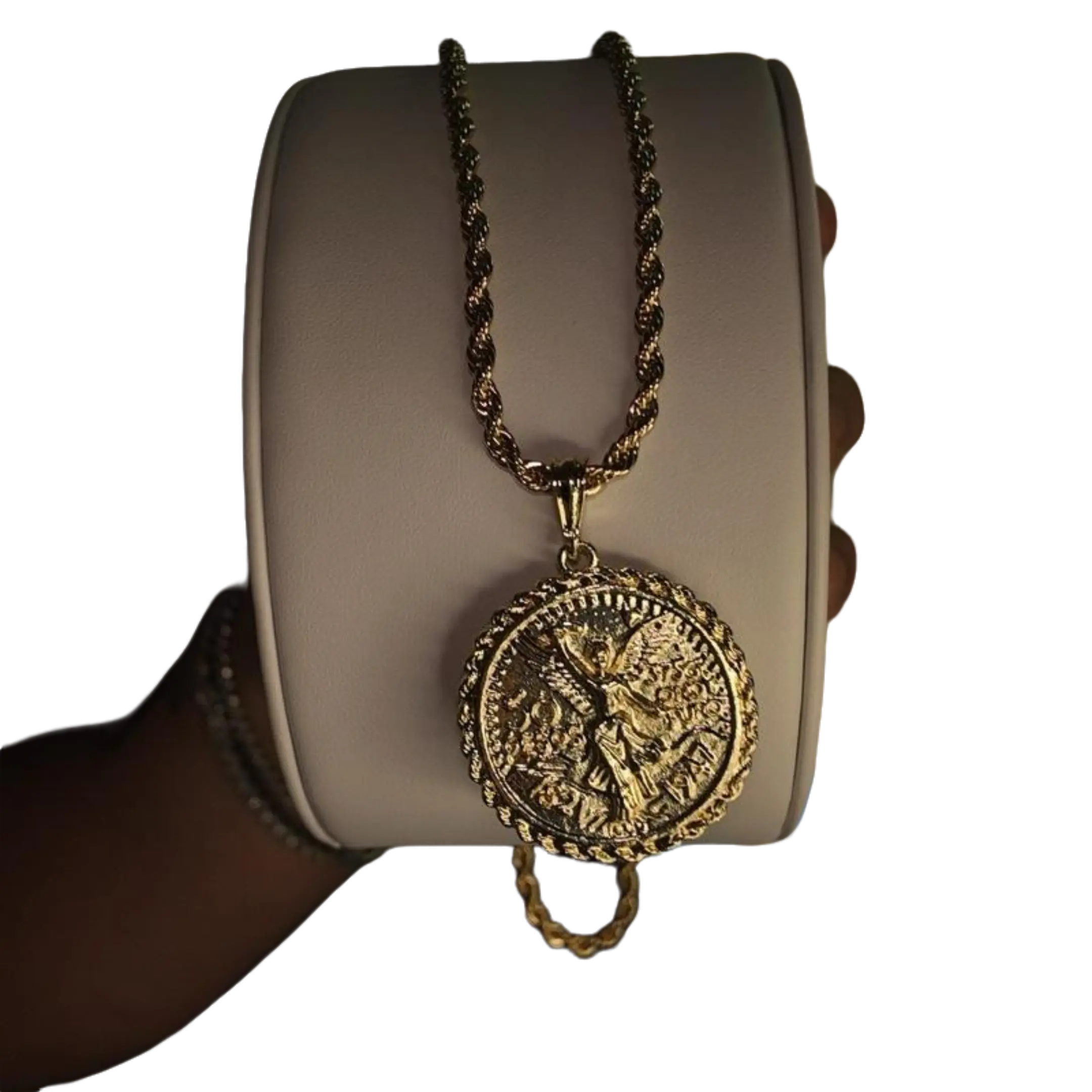 Gold Plated Centenario Necklace - 24 In Rope Chain, Elegant and Durable Classic Costume Jewelry, Ideal for Everyday Wear, Anniversary Gifting, Casual, Unisex, Everyday Elegance, Daily, Long, Chain Jewelry Necklaces