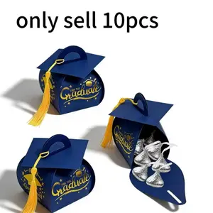 Graduation Cap Gift Boxes Graduation Party Favors Graduation Gifts Class of 2026 Candy Box with Tassel Table Centerpieces Graduation Decoration Treat Candy Boxes for Grad Party Supplies