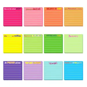 12 Color Motivational Stickers Set, Self Adhesive Stickers, Classroom Reward Stickers, 3x3 Inch Inspirational Notes for Colleagues, Nurses & Teachers, Perfect Office & School Gift