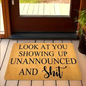 Funny Text Design Doormat, Humorous Entrance Rug, Non Slip Rug, Highly Absorbent Floor Mats, Anti-slip Quick drying Soft Carpets, Suitable for Multi-scenario, Indoor Outdoor Entrance Carpet Home Decor, Home Decorative Rugs, Gifts for Christmas