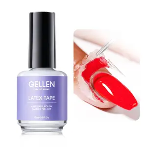 Gellen Liquid Latex Tape for Nails, Peel Off Cuticle Guard for Nail Polish, Skin Barrier Protector for Nail Art  15ml