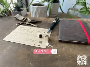Mini, Handmade, QR Code Rubber Stamp (1cm)