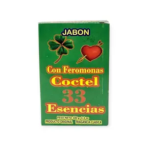 Cocktail 33 Esencias Soap with Pheromones - Attract Love Luck & Positive Energy - 100g Classic Fragrance Soap