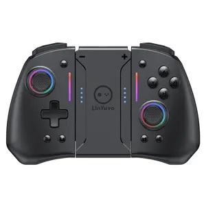 Wireless Controller for Switch/switch Lite/switch Oled, RGB Light, Six-Axis Motion Sensing, Dual Motor Vibration, Includes Stand