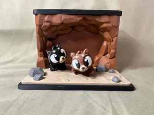 3D Printed Bear Cave And Friends