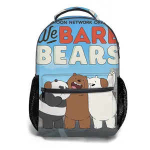 We-Bare-Bears-Backpacks for Girls, Cute School Backpack for Girls Boys, Aesthetic Bookbag for Teens, Lightweight Classic Backpack for Travel, Work, Picnic A-96