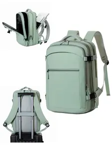 45L Expandable Travel Backpack, Vacuum Compression with Electric Pump, Shoe & Laptop Compartments, USB Port