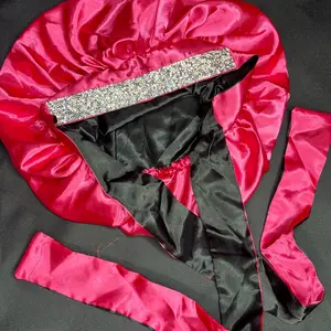 Rhinestone Bonnets with Tie