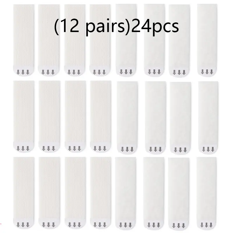 12 Pairs (24 Pieces) 16mm X 70mm No-Drill Picture Hanging Clips, Removable Dual-Sided Adhesive Hooks, Hangable for Home Decor & Artwork Display