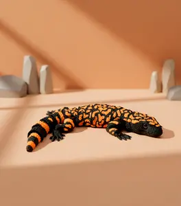 3D Printed Articulated Lizard - Gila Monster Reptile Figures