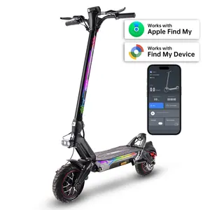 [ZWHEEL] GT1 LITE Powerful Max Pro Electric Scooter, 50 miles Range, Equipped with a 4000W dual motor, Up to 42MPH speed, 11'' Tubeless Tires, Front and rear shock absorbers, Hands-free unlocking, Anti-theft protection, and a foldable design,Summer Vibes
