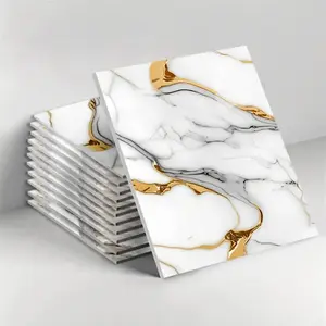 30pcs 12x12 Inches Self-Adhesive Faux Tile Waterproof Wall Stickers, Bathroom Renovation Essential, Cozy Bedroom Accent Wall Decor, Peel and Stick Easy Clean, Home Improvement Must-Have, Decorative Wall Sticker