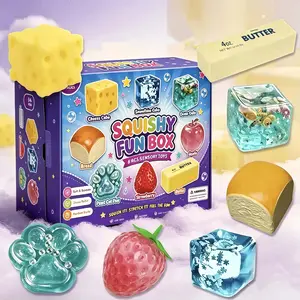 8-Piece Cute Animal Squishy Gift Pack, Malt Sugar Slow-Rebound Fidget, Assorted Sensory Stress Relief Bundle, Perfect Party Favor & Holiday Present-MM