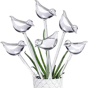 Bird-Shaped Self-Watering Plant Stakes Set of 6 or 10, Clear Plastic Watering Balls for Indoor & Outdoor Plants, Perfect Gift for Plant Lovers, Automatic Watering Stakes, Self Watering Spikes