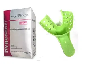 Hygedent USA Grills Dentures Mold Mouth Impression Kit - 1lb Alginate & 12 Small Lower Trays