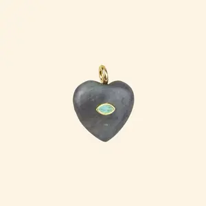 Natural Stone Heart Pendant