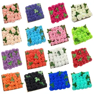 25/50pcs Latex Foam Rose Colorful Artificial Flowers with Stem Perfect For Wedding Bouquets Centerpieces Bridal Shower Party Decoration Decorative Plants Ornaments