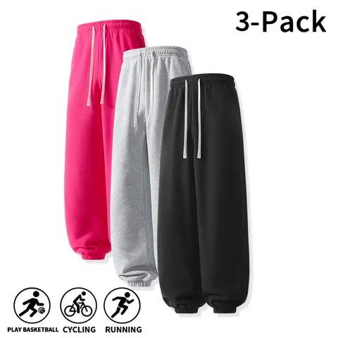 Men's Fall Winter Jogger Sweatpants, Elastic Waistband with Drawstring, Cuffed Ankle Design, Loose Fit Trousers for Adult Men, Great for Basketball, Cycling, Running, Daily Casual Hangouts and Gym Training, trendy streetwear bottoms