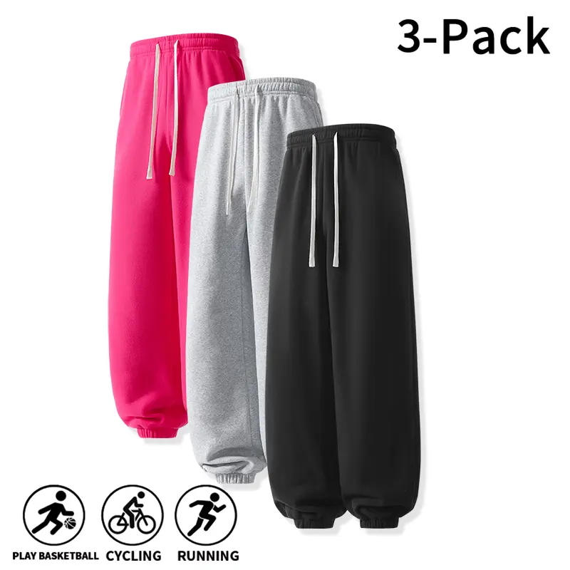 Men's Fall Winter Jogger Sweatpants, Elastic Waistband with Drawstring, Cuffed Ankle Design, Loose Fit Trousers for Adult Men, Great for Basketball, Cycling, Running, Daily Casual Hangouts and Gym Training, trendy streetwear bottoms