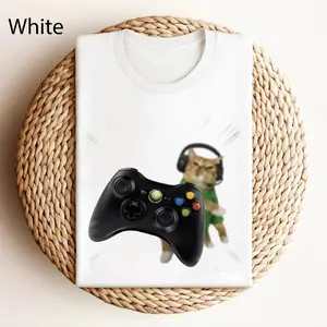 Funny Gamer Cat Shirt, Gaming Cat Meme T-Shirt, Cute Cat Gaming Tee, Gamer Gift Shirt, Cat Lover Gaming Tee, Funny Graphic Tee, Video Game Shirt, Controller Cat Shirt Womenswear Top
