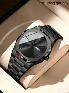 Poedagar Men's Military Watch, Waterproof Calendar Men's Watch Quartz Stainless Steel Men's Fashion Watch, Modern Casual Wristwatch