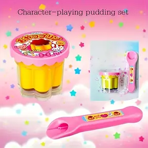 Strawberry Jelly Pudding Feeding Toy, Interactive Role Play Costume Game, Safe Non-Toxic Sensory Toy, Pet Care, Bath Gift, Cartoon Design, Sensory Pod, Decompression Squeeze