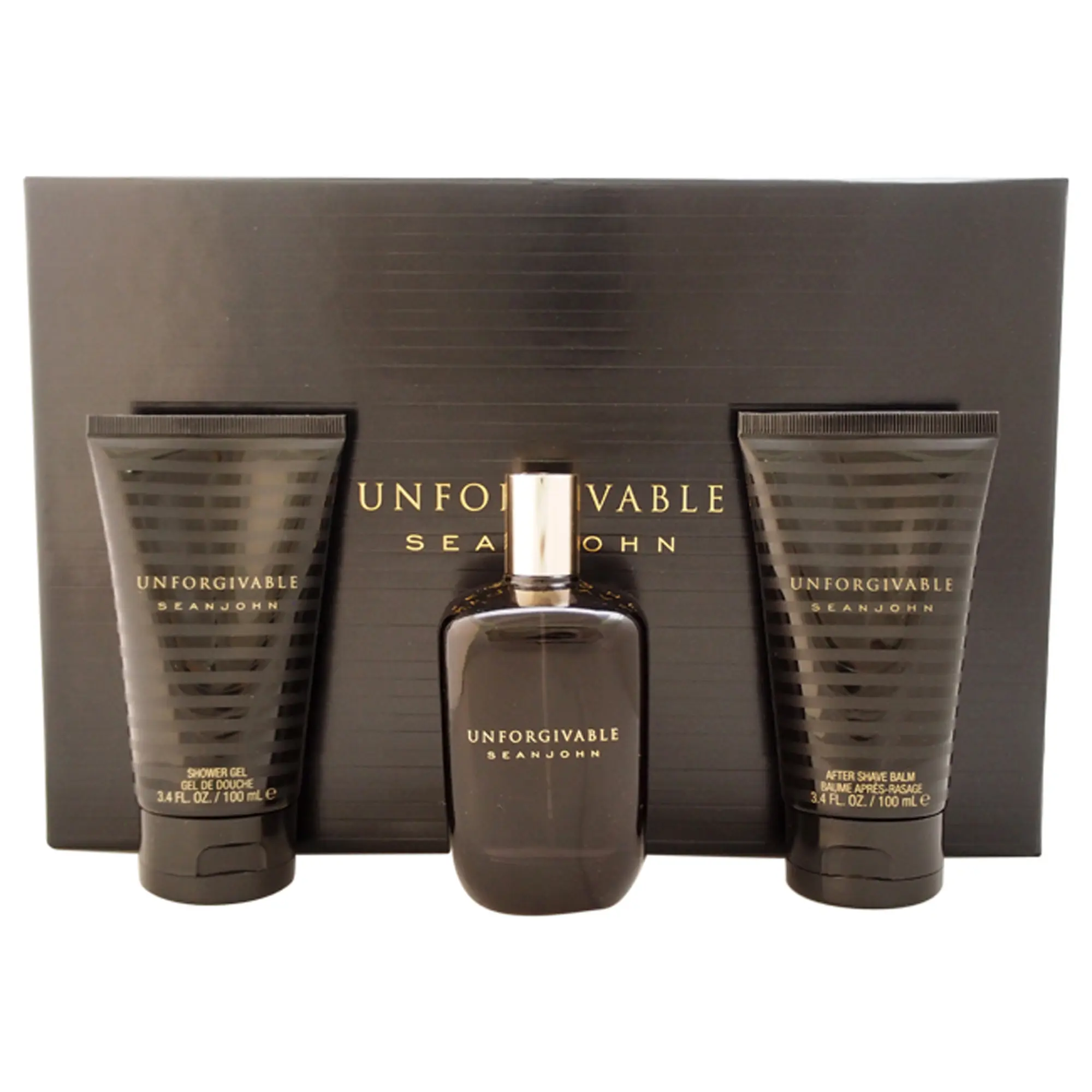 Unforgivable by Sean John for Men - 3 Pc Gift Set 4.2oz EDT Spray, 3.4oz Shower Gel, 3.4oz After Shave Balm Unforgivable by Sean John for Men - 3 Pc Gift Set 4.2oz EDT Spray, 3.4oz Shower Gel, 3.4oz After Shave Balm