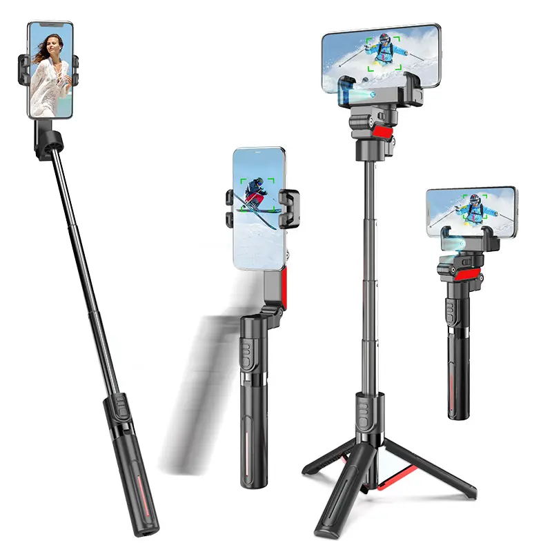 AI Tracking Gimbal Stabilizer for SmartPhone - 360° Auto Face Tracking, Gesture Control Anti-Shake Extendable Portable Phone Tripod Stand with Remote for Content Creator Vlog Live Stream Video Recording