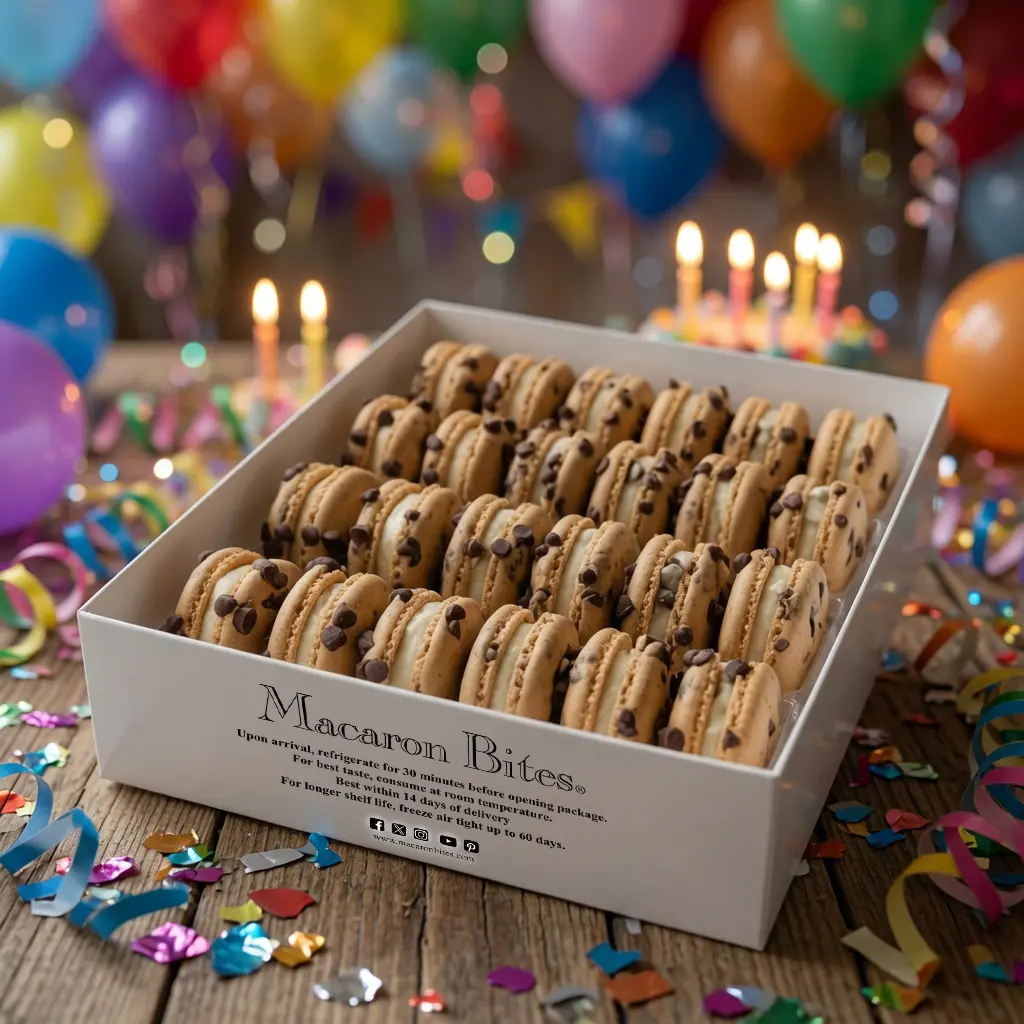 Cookie Dough Macarons Macaron Bites - 24 Count
