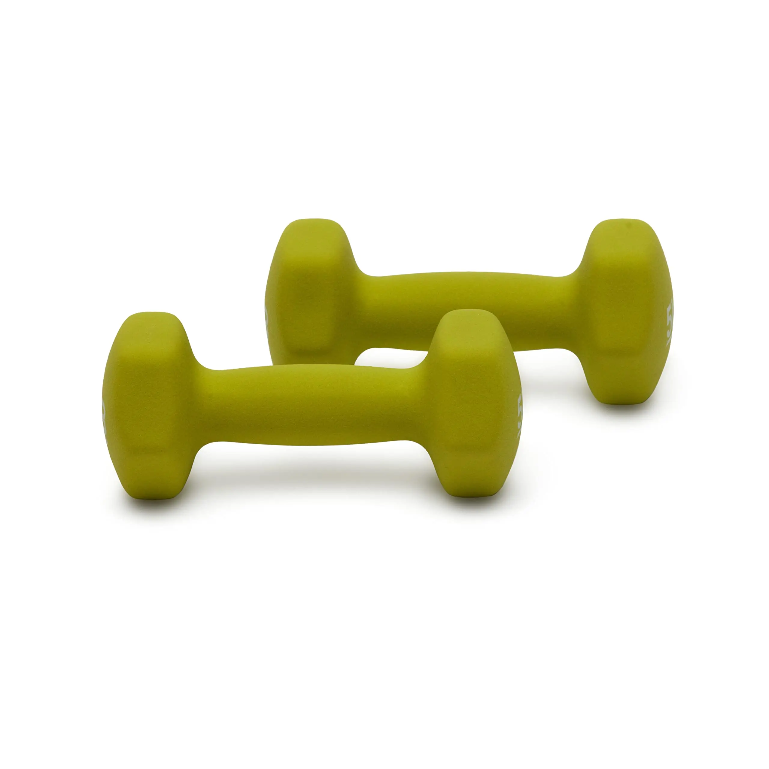 5 LB Dumbbell Hand Weight Set of 2, Hexagonal Neoprene Coated Weights with Anti-Roll Design and Nonslip Grip for Strength Training, Workout, Weightlifting, Hexagonal Shape, Anti-Roll Ends, 5Lb, Weight Lift