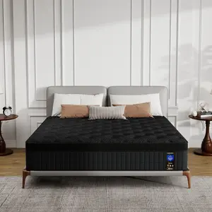 mattress 12/14 Inch Hybrid Mattress Queen SizePocketed Coil Box Mattress Innerspring CertiPUR-US Certified Memory Foam Multi-Layer Support