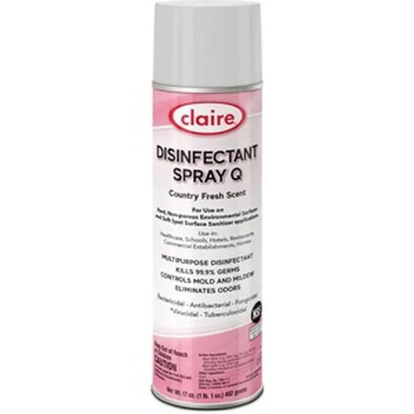 Claire CGCC1001 Multipurpose Disinfectant Spray - 17 fl oz Hospital Grade Cleaner, Country Fresh Scent, Mold-Fighting for Winter Sports Skiing & Outdoor Use