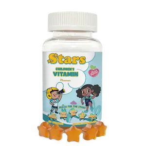 Stars Kids Multivitamin Gummies with Omega 3, Vitamins for Kids with A, B, C, D, Plant Based Multi Vitamins for Children, Manganese, 60 Star-Shaped Multivitamin for Kids, Gluten-Free Gummy Vitamins