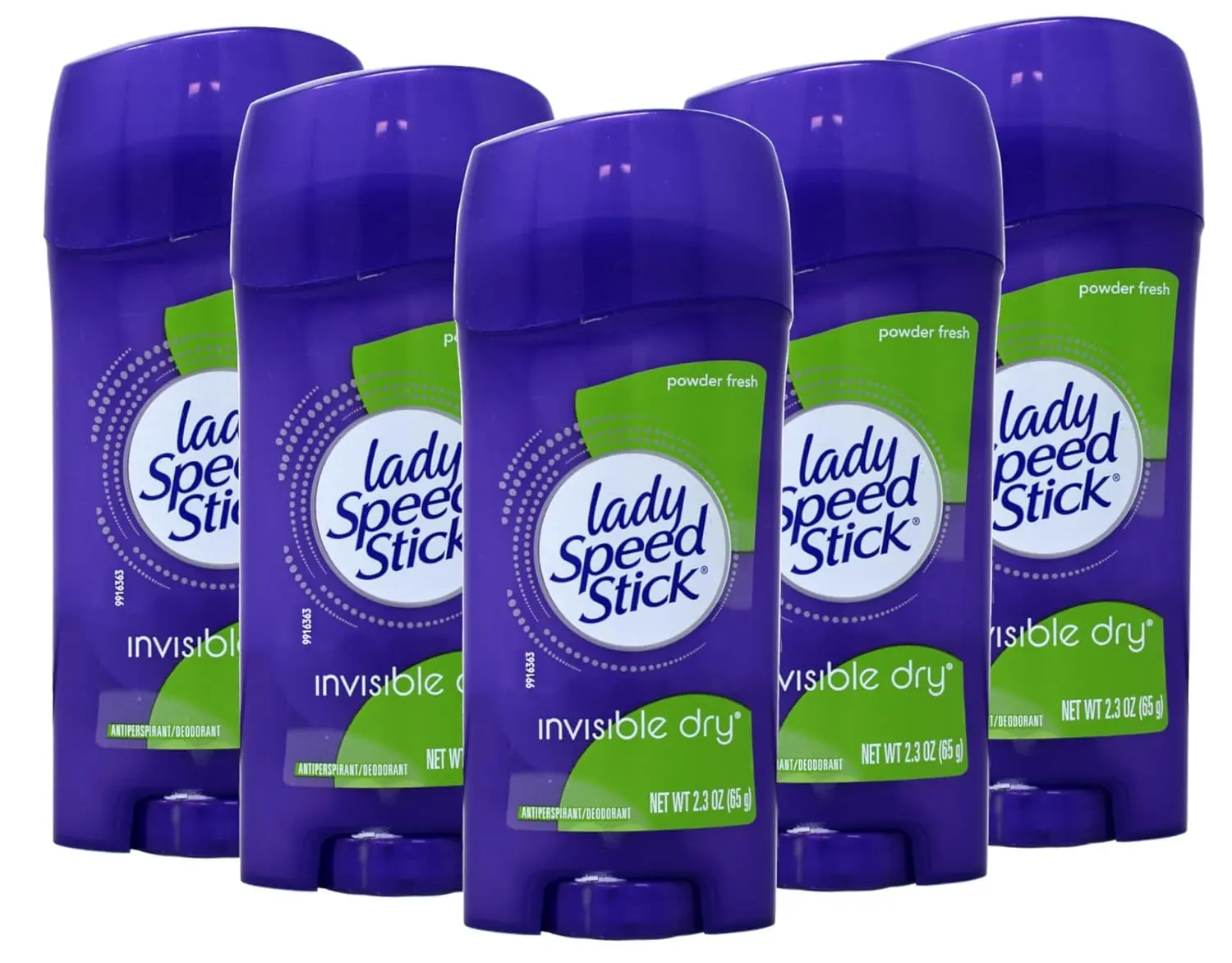 Lady Speed Stick Antiperspirant Deodorant Invisible Dry Powder Fresh 2.30 oz (Pack of 5)