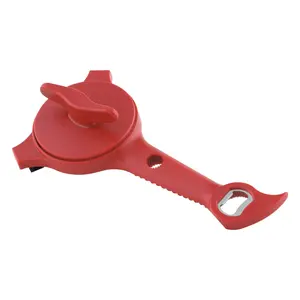 5-in-1 Jar/Bottle Opener - Kitchen Tool with 5 Functions for Easy Lid Opening - Fits Lids 1"-3 1/2", Church Key, Screw Tops, Pull Tabs, Small Bottles