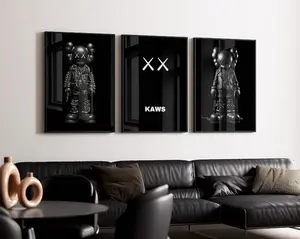 KAWS Poster Print, Set of 3, Hypebeast Room Decor, Kaws Figure Poster Unframed