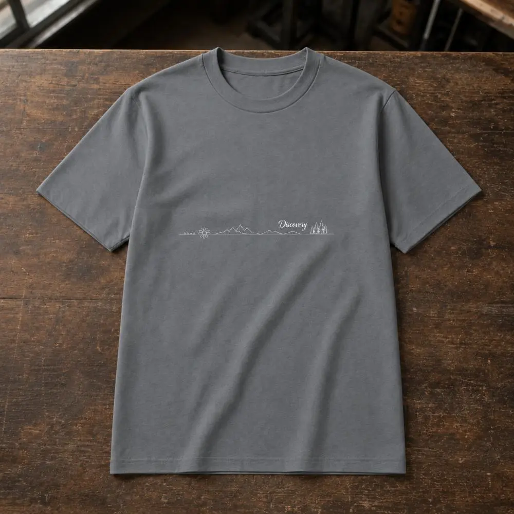 XTAUTO Minimalist Mountain Skyline Unisex T-Shirt Denver Cityscape Graphic Tee Summer Casual Wear Gift For Travelers And Outdoor Enthusiasts