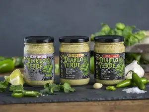 Diablo Verde - 3 Pack Bundle - Creamy Cilantro Sauce - Gluten Free, Keto Friendly, Vegetarian, All Natural, 12.5 oz Jar - 4 bundle options
