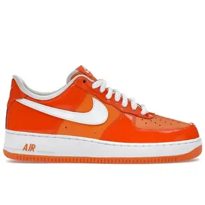 Nike Men's Air Force 1 Low '07 Orange White Patent, from StockX