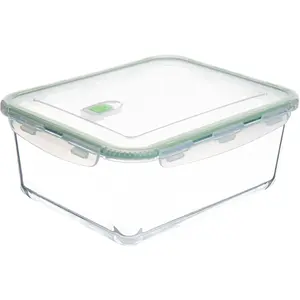 120 oz Large Glass Food Storage Containers with Airtight Lids 3.5 L Family Size Extra Large Bakeware Marinating Lock Baking Dish Container Glass Bowls Rectangle
